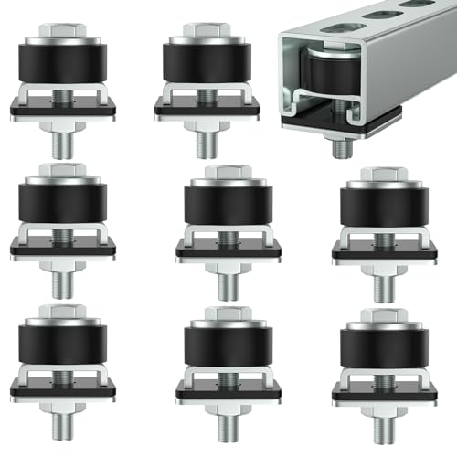 SKTREX Anti-Skid designTrolley Roller Wheels Limit Trolley Assembly Positioning for Unistrut Strut Channel with 1-5/8" Wide and All 1-5/8" or Taller Strut Channel Pack of 8 - style: Anti-slip design Pack of 8