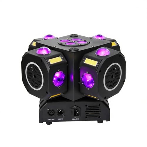 Moving Head DJ Lights 180W LED with 4 Rotating Head,16X10W RGBW 4-in-1 Multiple Effects Changing，21CH DMX-512/Sound Activated for Christmas KTV Wedding - color: 4 Arms