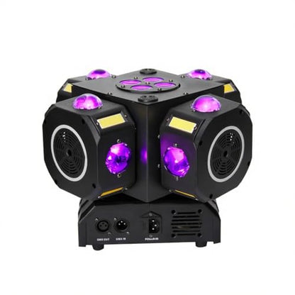 Moving Head DJ Lights 180W LED with 4 Rotating Head,16X10W RGBW 4-in-1 Multiple Effects Changing，21CH DMX-512/Sound Activated for Christmas KTV Wedding - color: 4 Arms