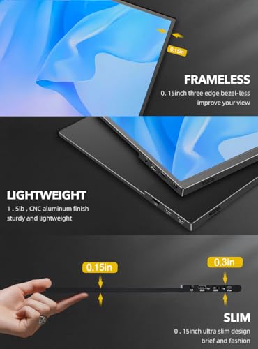 UPERFECT True 4K Portable Monitor QLED, 15.6” 600 Nits 100% AdobeRGB - size: 15.6"