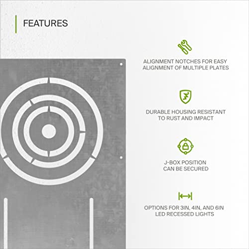ASD 72 Pack New Construction Mounting Plate Round Hole - 3/4/6 Inch Flat Galvanized Steel Wafer Light Rough In Plate, Universal Light Fixture Mounting Bracket for LED Recessed Lighting - color: Asymmetric 3-4-6", size: 72 Pack
