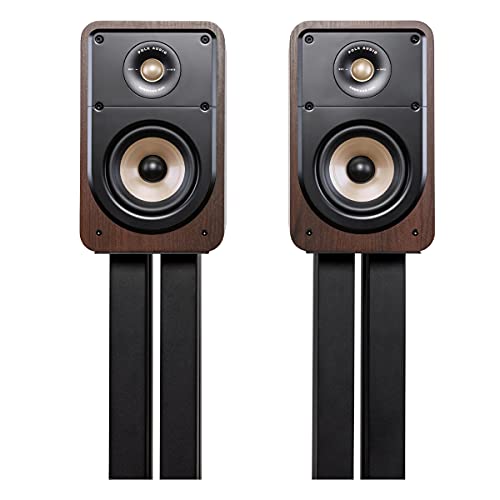 Polk Audio Signature Elite ES15 Bookshelf Speaker Pair, Contemporary Walnut - color: Walnut, size: ES15
