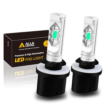 Alla Lighting 3800lm 899 880 LED Fog Light Bulbs, Super Bright PG13 Base 884 885 887 893 H27 H32, ETI 56-SMD (8000K Ice Blue) - color: 8000K Ice Blue