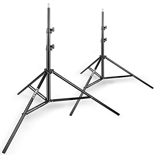 EMART 8.5 Ft Light Stand for Photography, Speedlight, Flash, Softbox-2 Pack | Portable Photo Video Lighting Tripod for Strobe, Camera, Selfie, Photographic Portrait