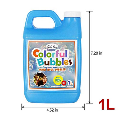 Lulu Home 33.8 OZ/1 L Concentrated Bubble Solution, Refill for Bubble Machines, Giant Wands, and Blowers - Up to 2.5 Gallons for Kids' Birthday Parties | Refill for Bubble Machines, Giant Wands, and Blowers, Up to 2.5 Gallons, For Kids' Birthday Parties -