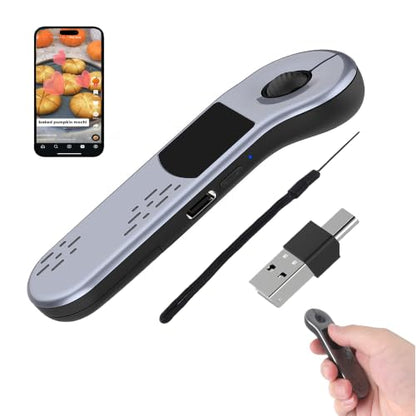 2 in 1 Air Mouse Wireless Bluetooth Presentation Clicker with Touchpad,Rechargeable Handheld Remote Mice Page Turner for PPT/TikTok/Camera/Kindle App,for Phone Tablet PC Laptop Computer-Silver - color: Gray
