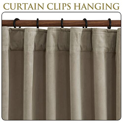 StangH Camel Beige Velvet Curtains Soft Fabric W52 x L96 inches 1 Panel | Premium Heavy Thick Curtain Panels, Room Darkening Thermal Insulated Window Drapes, Perfect for Bedroom, Office - color: Camel Beige, size: 52"W x 96"L (Pack of 1)