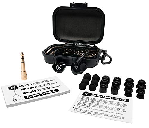 Mackie MP Series In-Ear Headphones & Monitors with Dual Drivers (MP-220) - size: Dual Driver, style: Wired