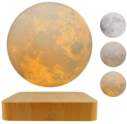 Levitating Moon Lamp, Gift, LED Table Lamp, Levitate & Rotate in Air, Night Light, Touch Control, Adjustable Brightness, Gift for Girlfriend, Mom, Birthday, Anniversary.