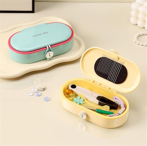 Yellow Sewing Project Kit, 140 Pcs Travel Family Sewing Supplies Repair Kit Portable Small Traveler Sewing Kit Sewing Thread Accessories DIY Sewing Supplies Organizer (Yellow) - color: Yellow
