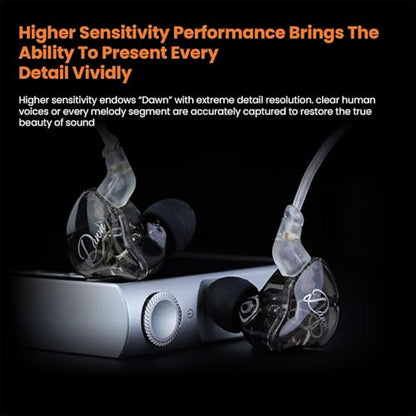 KZ Dawn IEM Earphones for Musicians, 3.5mm In-Ear Monitor Headphones with Mic, Noise Isolating Wired Earbuds for Studio, Gaming & All-Day Wear - size: 3.5mm With Mic
