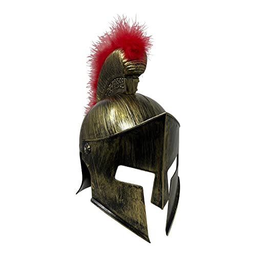 Cosmic Chameleon Roman Spartan Warrior Helmet for Adults (Ages 15+) – Greek Soldier Medieval Costume Headwear - color: Gold