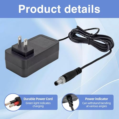12V Power Adapter for Mackie ProFX10v3 ProFX6v3 Mixer | Compatible with Mackie ProFXv3 ProFXv3+ Series Analog Mixers Charger Power Cord, Wall Plug Charger with Screw Lock