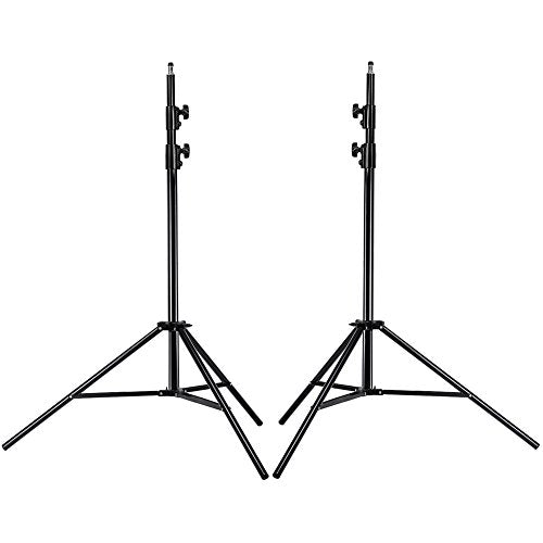 NEEWER PRO 9feet/260cm Spring Loaded Heavy Duty Photography Photo Studio Light Stands with 1/4" Screw & 5/8 Stud for Video, Portrait and Photography Lighting (2 Packs) | 2 Pack, Photo Studio Light Tripods, 1/4" Screw, 5/8 Stud, for Video, Portrait, and Ph