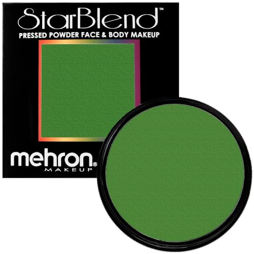 Mehron Makeup StarBlend - GREEN, Wet/Dry Pressed Powder Face Paint - color: Green, size: 2 Ounce (Pack of 1)