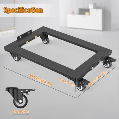 IMAYCC Furniture Moving Dolly 1800LBS, Heavy Duty Dolly cart with Wheels, Reinforced Steel Frame Moving Dolly 4 Wheels with Brake 23.4" x 15.7" Furniture Dolly - size: 1 Pack