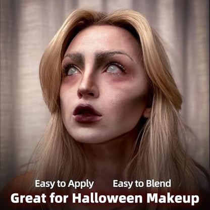 Zombie Makeup Kit - Professional SFX Makeup Set with 4 Color Face Body Paint, Liquid Latex, Fake Blood, Scar Wax for Halloween, Vampire, Clown Cosplay - color: Halloween Zombie Makeup Kit