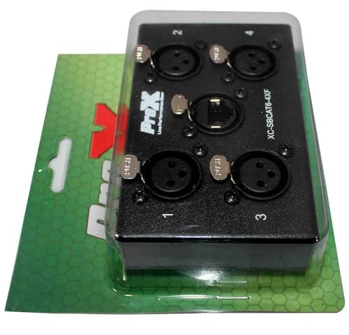 Prox XC-SBCAT6-4XF 4-Channel XLR-F CAT6 Audio/DMX Portable Snake Box
