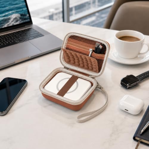 Hard Travel Case for Iseyyox for RTOPS for QUZUDN 3 in 1 Wireless Charger - color: Brown