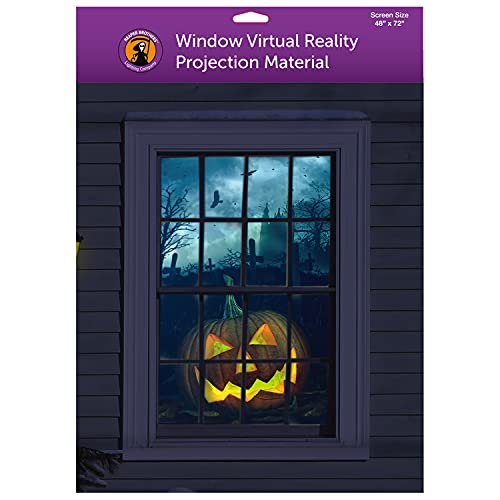 (48" x 72" White) Holographic Rear Projection Screen with Mounting Hardware for Projecting Halloween Videos - size: 48" x 72" White