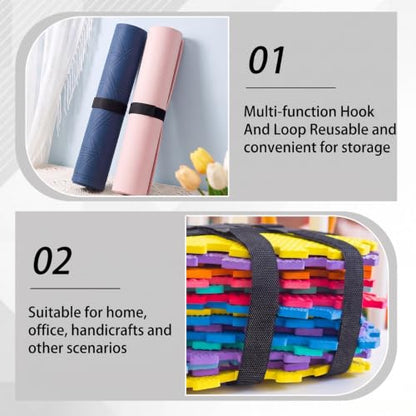 WILLBOND 2 Inch X 12 ft 1 Roll of Heavy Duty Industrial Hook and Loop Strap Roll, Reusable Nylon Cable Management Strap for Server Rack, Workshop, HVAC Wiring, Cable Organizer Wrap - size: 2 Inch X 12 ft