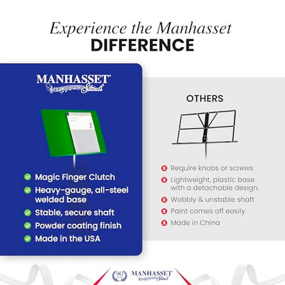 Manhasset 48 Symphony Music Stand for Sheet Music - Model 4801MGN - color: Green, Matte, size: Pack of 1