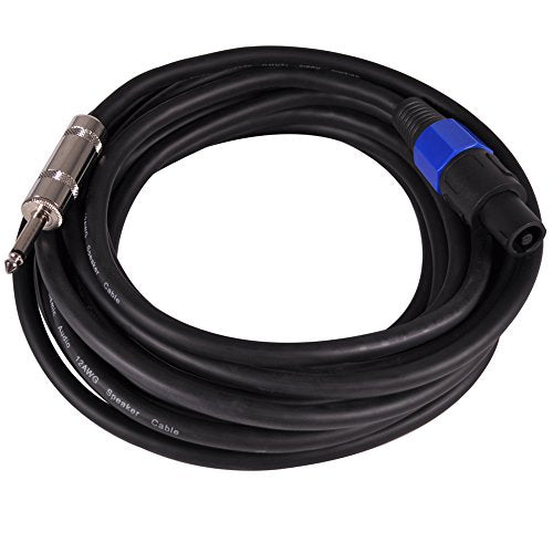 Seismic Audio SASPT12-25 Pro Audio Speakon to 1/4-Inch 12-Gauge 2 Conductor 25-Feet Speaker Cable - size: 25 Feet
