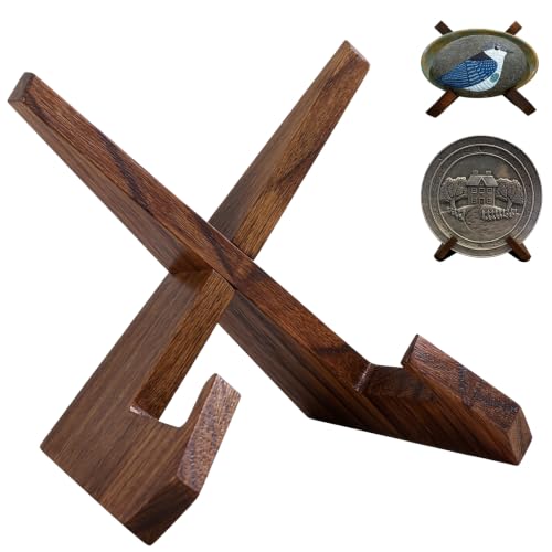 Adjustable Brown Wooden Cookbook Stand Bowl Display Stand - color: Brown