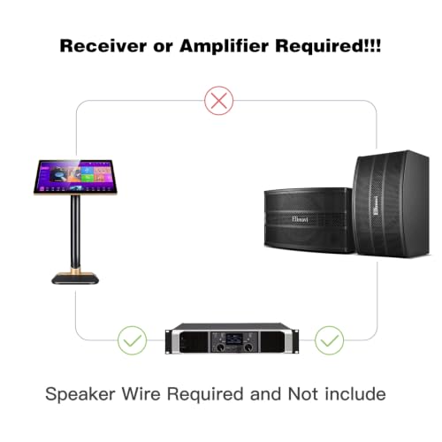 Elimavi 12" 3-Way Karaoke Speakers Pair, 1600W Peak, Built-in Crossover - size: 12 Inch