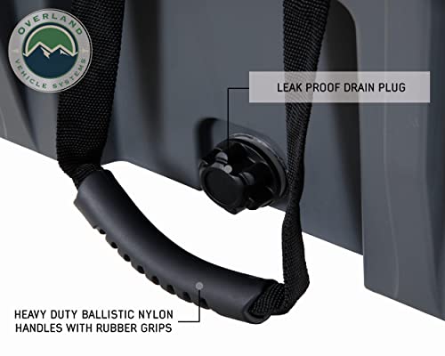Overland Vehicle Systems 40100031 Dark Gray 169 QT Dry Box Storage with Wheels, Drain, and Bottle Opener | Waterproof Seal | Heavy-Duty Latches and Nylon Handles | Keeps Gear Safe, Dry and Organized - size: 169 QT Dry Box