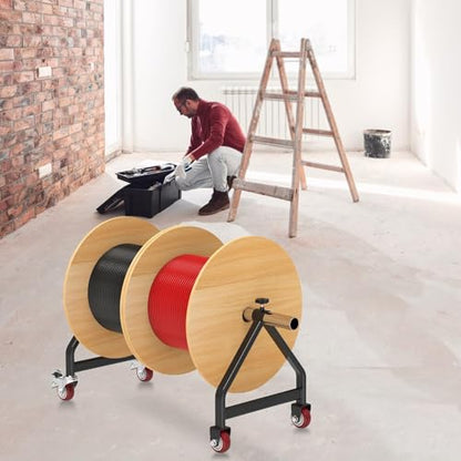 Insaga Wire Spool Rack Portable Cable Caddy with Wheels Wire Dispenser - color: Wire Spool Rack With Wheel