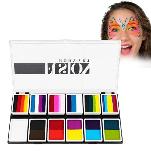 Fusion Body Art Carnival Face Paint Palette, Hypoallergenic Makeup Paint