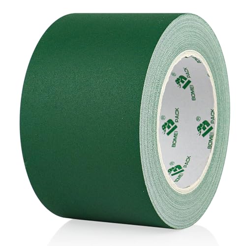 BOMEI PACK Dark Green Gaffer Tape, Matte Non-Reflective, 3inch x 20yds No Residue Hand Tear Self-Adhesive Tape for Labeling, Cable, Stage, Photo Studio, Painters and Duct Repair, 1 Pack
