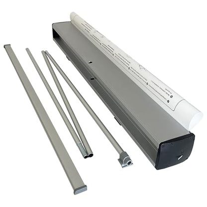 33.5"x80" Retractable Roll up Banner Stand，with heavy-duty base and Padded Carrying Bag ，for Trade Shows, Conferences, Promotional Events (STAND ONLY) - size: 33.5"