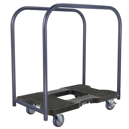 SNAP-LOC, 4 Wheel Dolly, 1,200 lb General Purpose E Track Panel Cart Dolly, Heavy Duty Furniture Moving Cart, Thermoplastic Swivel Non Marking Caster Wheels, Made in USA, Black - style: General Purpose E Track Panel Cart Dolly Black