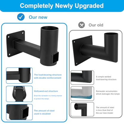 Slip Fitter Adapter, 90 Degree Wall Mount Bracket ,2-3/8 inch Light Fixture Mounting Bracket,Tenon Adaptor for Outdoor Commercial Street Light,Parking Lot Lights,Shoebox Light Fixture
