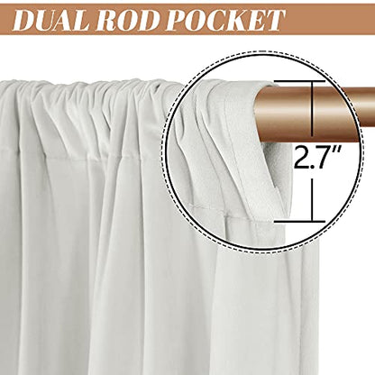 nanbowang Bleach Velvet Curtains - 42 Inches Width 96 Inches Long Soft Curtain Rod Pocket Thermal Insulated Window Treatment for Bedroom 2 Panels - color: Bleach, size: 42"W x 96"L (Pack of 2)