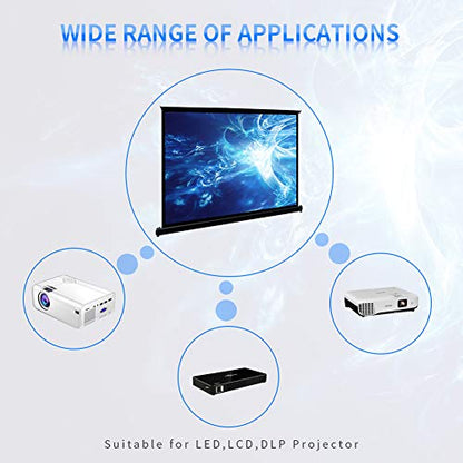 Cocar P1-SN50 50 inch Portable Projection Screen for Mini/Professional LED/LCD/DLP Projector Self Standing Pull-Out Style Indoor Outdoor Home Cinema - 4:3/16:9 Compatiable - size: 50" Screen 4:3