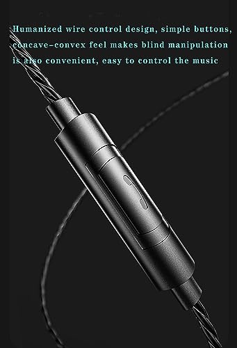 FEDAI DX2 in Ear Monitor Headphones, HiFi Stereo IEM Earphones, Noise Isolating Professional Earbuds,Dynamic Dual Driver Wired Earbuds with Detachable Cable, Noise Canceling Headset (Black,No Mic) - color: Black, size: No Mic