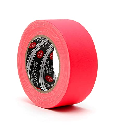DGTAPE 2 inch x 30 Yard - Fluorescent Pink Gaffer Tape | Premium Grade Pro Gaffer Tape | 120Mesh Fabric | ECO Rubber Adhesive | Power of Quality USA Brand (trueGAFF50/25/FL-P - 2inX30ya) - color: Pink, size: 2 inch 30 Yards