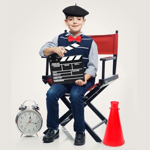 Yewong 4 Pieces Kids Director Costume Accessories Set for Filmmaker Awards Career Day Dress up Movie Night Party Supplies - color: Set a