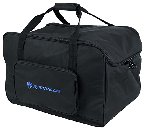 Rockville TB10 V2 Padded Speaker Bag for 10" DJ PA Speaker and Stand | Stand Holder Pocket, Interior Buckle Straps, Thick Foam Padding, Rain/Splash Resistant, Dual YKK Zippers, Dual Handles - style: 10 - Inches