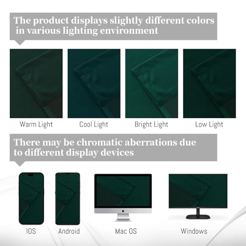 Yakamok Dark Green Room Darkening Velvet Curtains 84 Inch Living Room | Luxury soft velvet, 2 panels 40x84 inch, for bedroom study, window drapes rod pocket,light blocking,Thermal Insulated - color: Dark Green, size: 40"W x 84"L (Pack of 2)