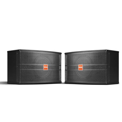 12" Passive Speaker Pair, 1600W Peak Power 3-Way Karaoke Speakers, 8 Ohm with MDF Enclosure & Wall Brackets, for Crystal Clear Vocals, Home Entertainment, DJ and PA Audio，Needs Amplifier/Receiver - size: 12 inch passive speaker