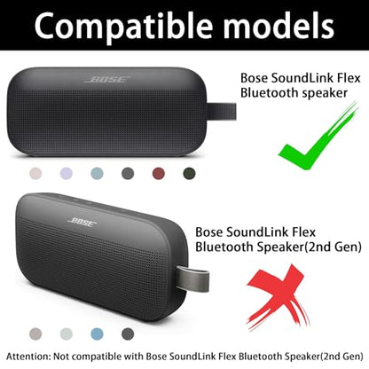 co2CREA Soft Silicone Case for Bose SoundLink Flex Bluetooth Speaker, White - color: White Smoke Case