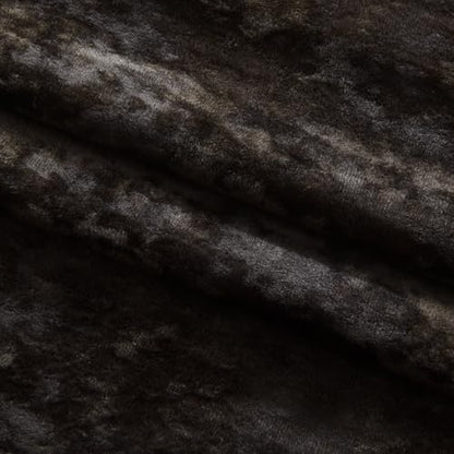 Brown Velvet Curtains 84 inches Long Luxury Back Tab Thermal Insulated Room Darkening Window Drapes for Living Room/Bedroom, W52 x L84, 2 Panels - color: Chocolate, size: 52"W x 84"L (Pack of 2)