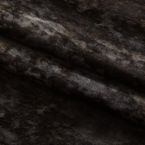 Brown Velvet Curtains 84 inches Long Luxury Back Tab Thermal Insulated Room Darkening Window Drapes for Living Room/Bedroom, W52 x L84, 2 Panels - color: Chocolate, size: 52"W x 84"L (Pack of 2)
