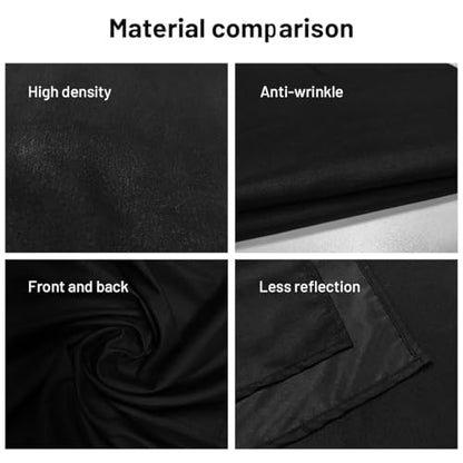 Black Backdrop Background,10 X 7 FT Large Photography Backdrop Photo Photoshoot Background Screen for Photography Photo Booth Backdrops Parties Curtain - color: Black, size: 10*7