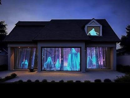 100 Inch Holographic Rear Projection Screen - Portable Foldable Double-Sided Anti-Wrinkle Projector Screen for Halloween, Christmas, Movie Nights & Holiday Parties | Indoor Hologram Video Projection