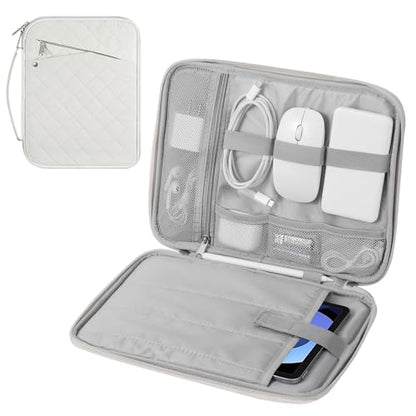 MoKo 9-11 Inch Tablet Sleeve Bag with Handle | Fits iPad Air 11-inch M4, iPad A16, iPad Pro 11-inch M5, iPad 10th/Air 5/4th 10.9-inch and Tab S9/S8 11-inch, Cream - color: Cream, size: 9-11 Inch